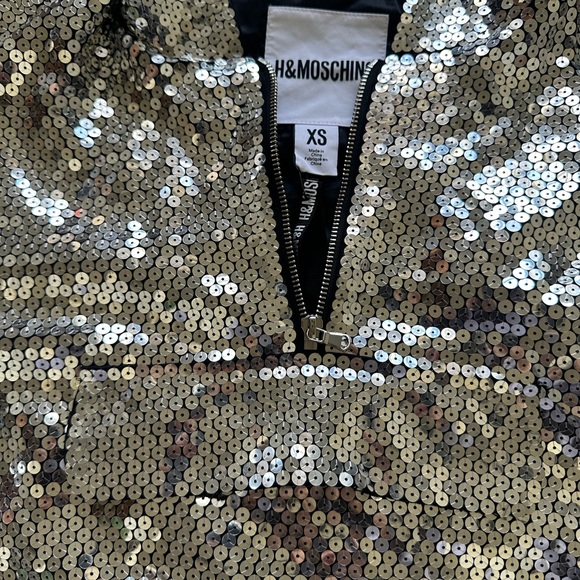 Moschino X H&M Sequin Hoodie Dress NWT - Picture 4 of 9